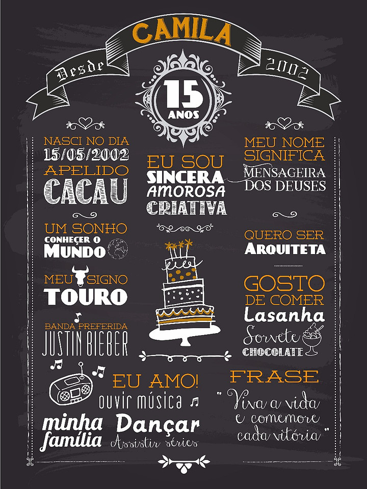 Chalkboard 15 anos